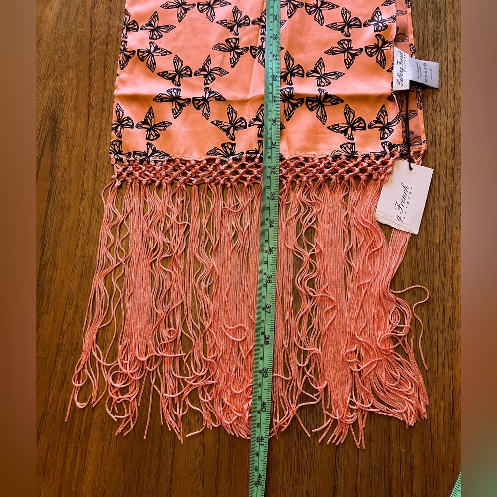 💯% Silk Talking French Antwerp scarf NWT - Picture 8 of 9
